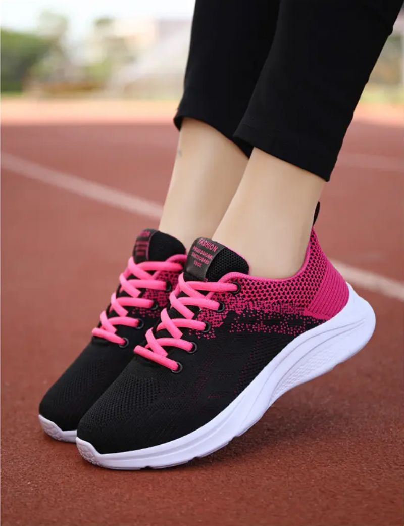 Buty Do Biegania Damskie Zazu Breathable Mesh - Czarny Różowy