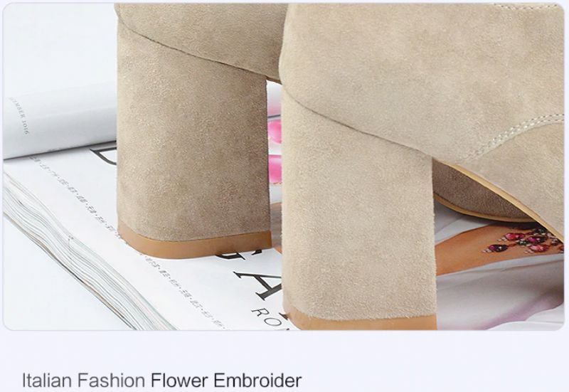 Buty Galena Do Kostek - Zamsz piaskowy