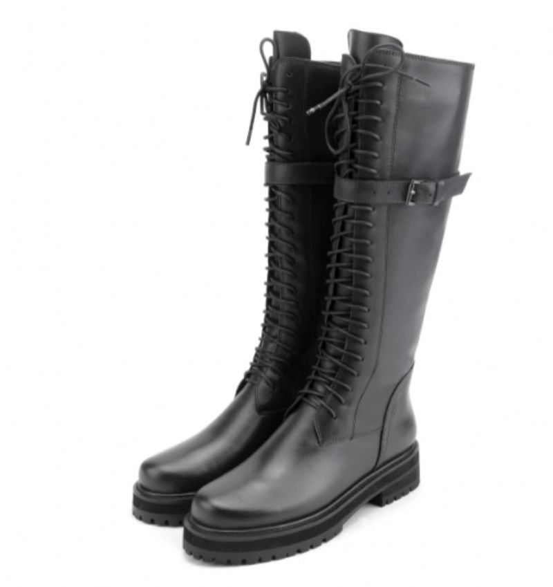 Buty Jeździeckie Damskie Shanty Z Klamrami - Czarny