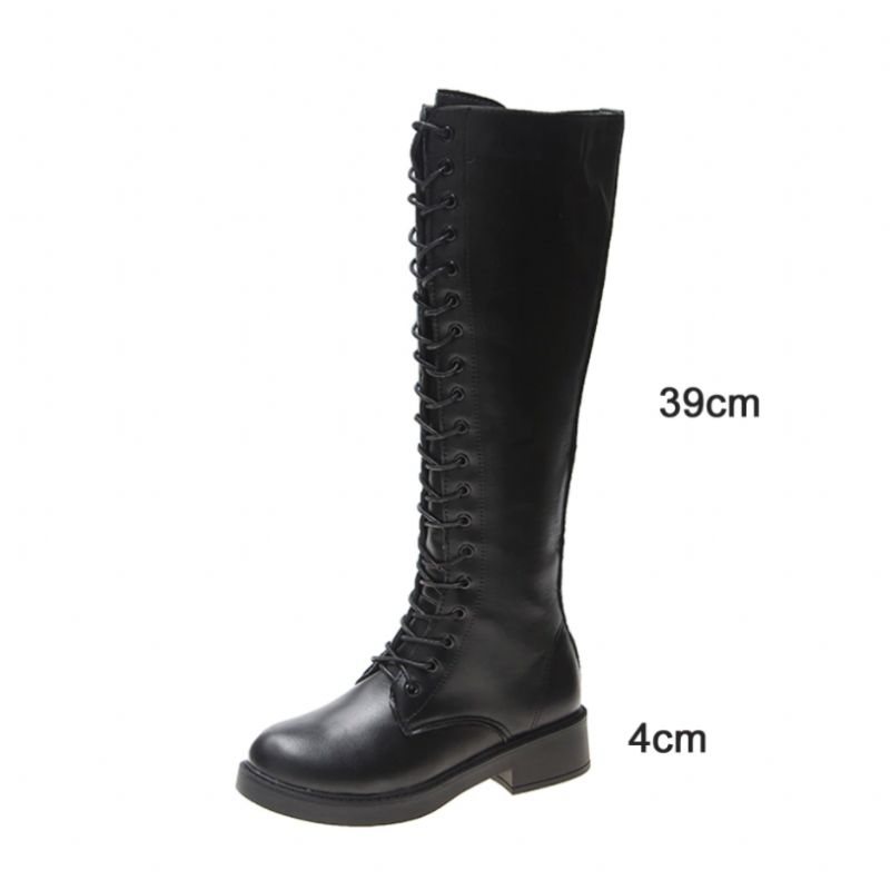 Buty Lucena Do Kolan - Czarny krótki plusz