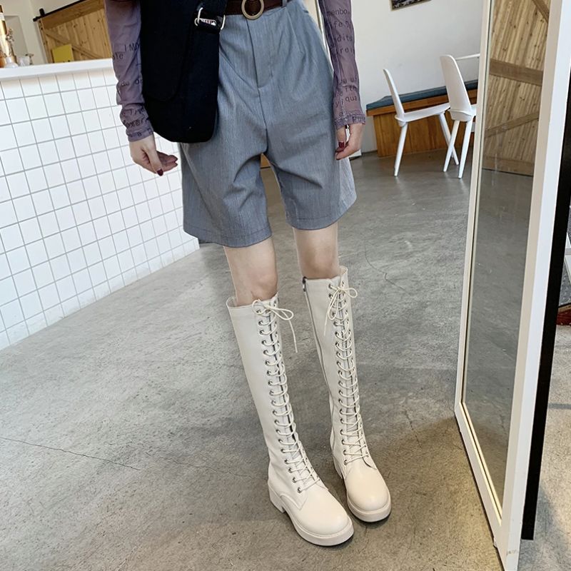 Buty Lucena Do Kolan - Czarny krótki plusz