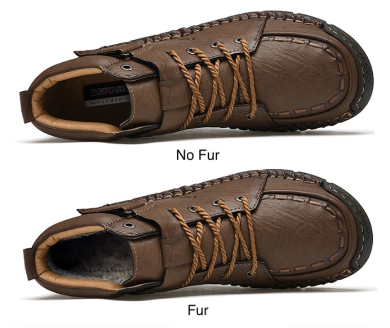 Buty Męskie Rachely - Bez futra Brązowy