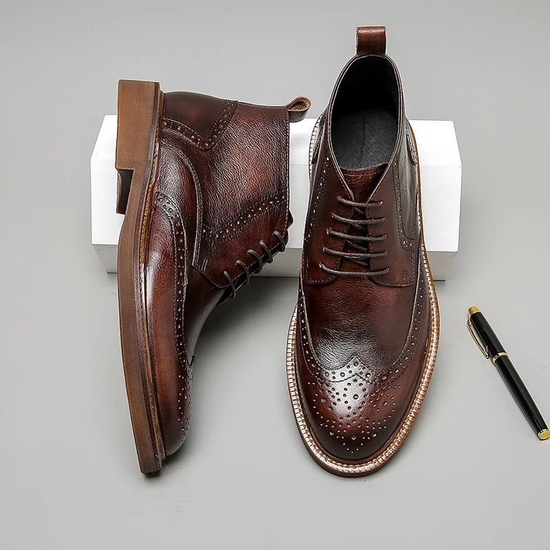 Buty Męskie Raymond Chukka - Brązowy