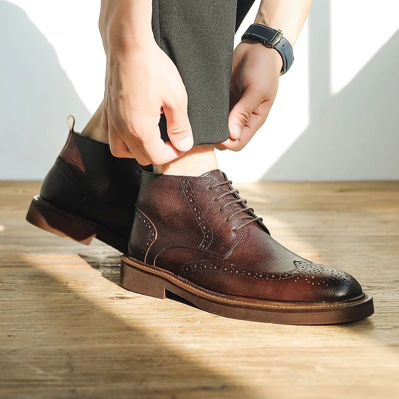 Buty Męskie Raymond Chukka - Brązowy