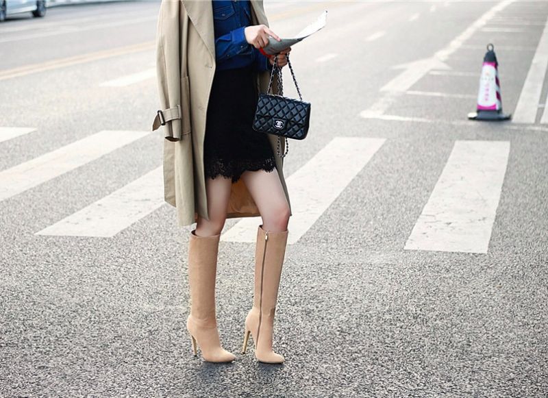 Buty Nurys Do Kolan - Morelowy
