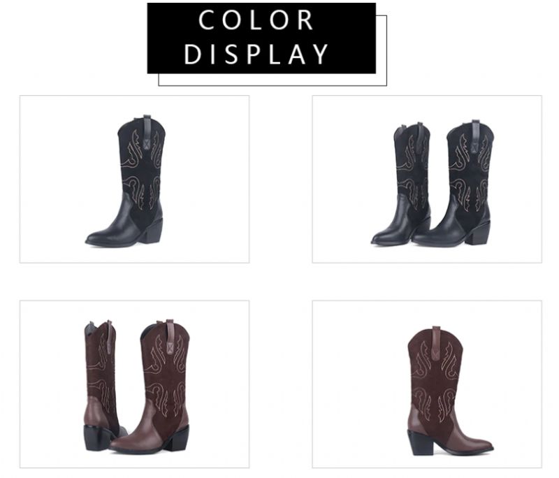 Buty Rubio Do Połowy Łydki - Brązowy
