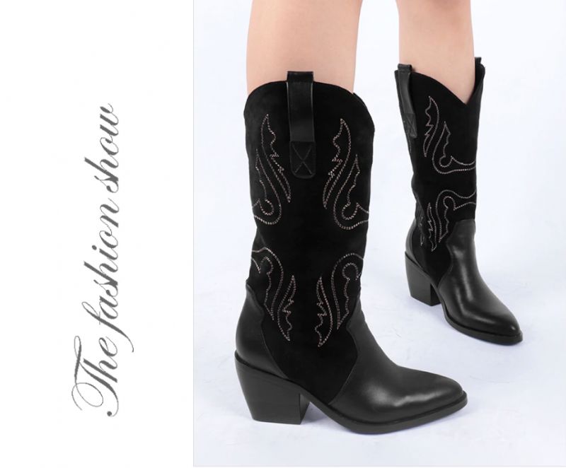 Buty Rubio Do Połowy Łydki - Brązowy