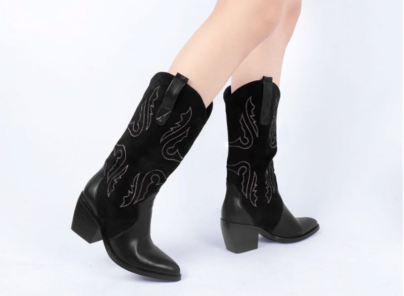 Buty Rubio Do Połowy Łydki - Brązowy