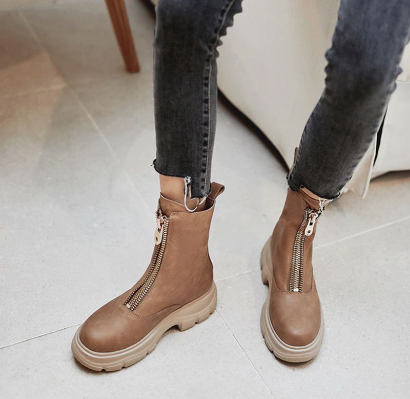 Buty Samaya Do Kostek - Morelowy syntetyczny podszewka
