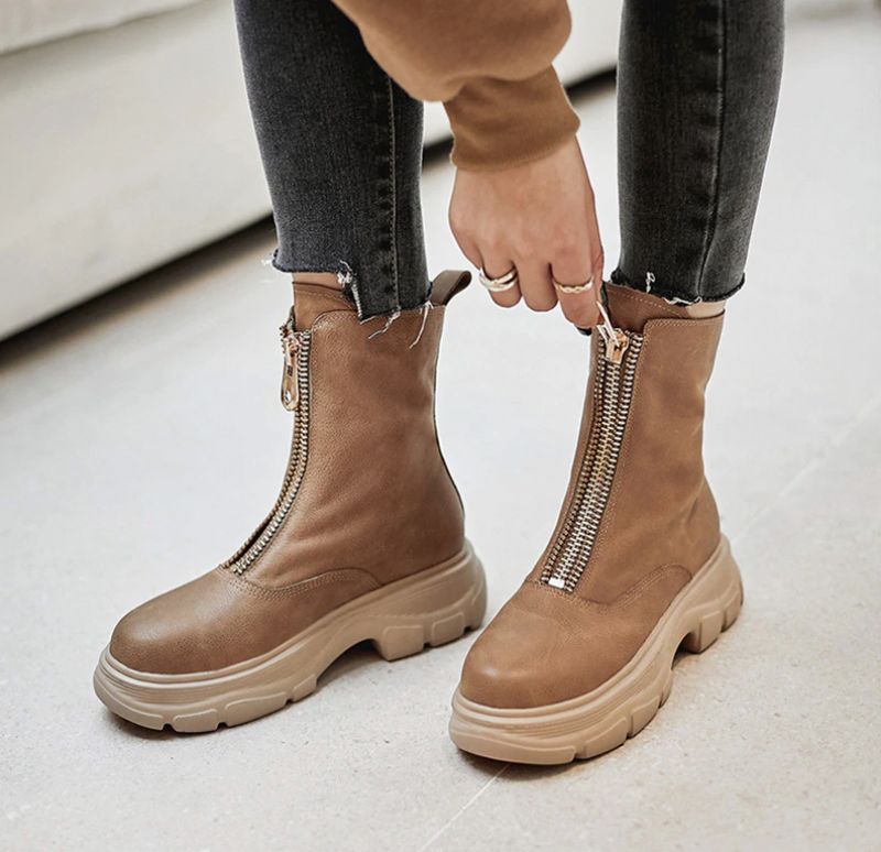 Buty Samaya Do Kostek - Morelowy syntetyczny podszewka