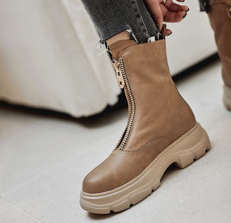 Buty Samaya Do Kostek - Morelowy syntetyczny podszewka