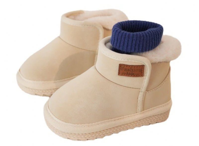 Buty Śnieżne Dla Chłopców Timmy Baby - Beżowe Futro