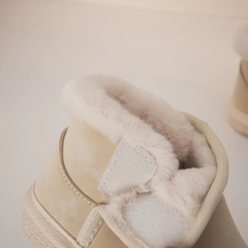Buty Śnieżne Dla Chłopców Timmy Baby - Beżowe Futro