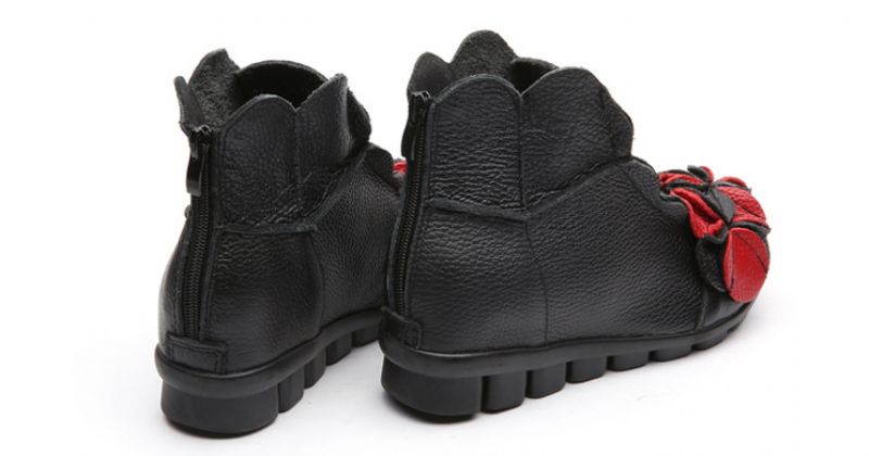 Buty Skórzane Damskie Gaby - Czarny 1