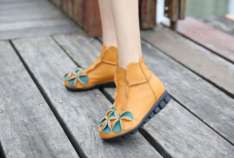 Buty Skórzane Damskie Gaby - Czarny 1