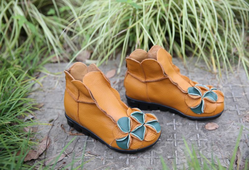 Buty Skórzane Damskie Gaby - Czarny 1