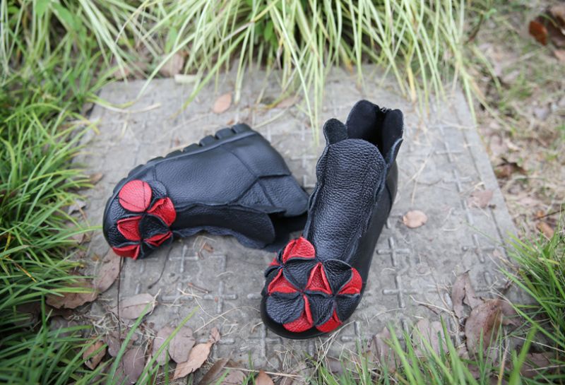 Buty Skórzane Damskie Gaby - Czarny 1