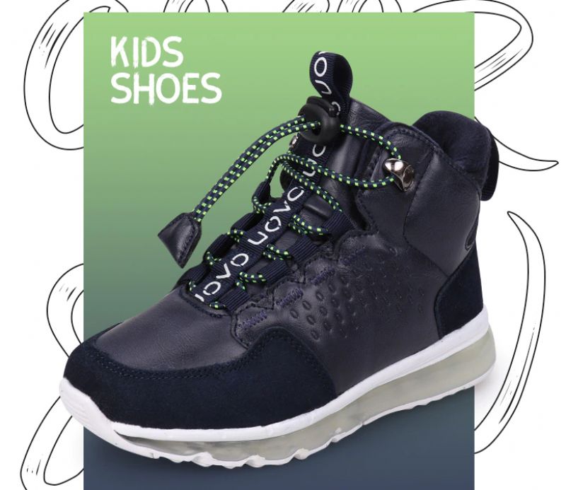 Buty Sportowe Alex Dla Chłopców Casual - Niebieski Futro