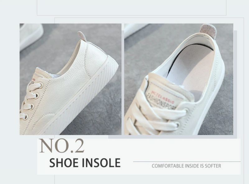 Buty Sportowe Damskie Marley Leather Flat Sneaker - Czerwony