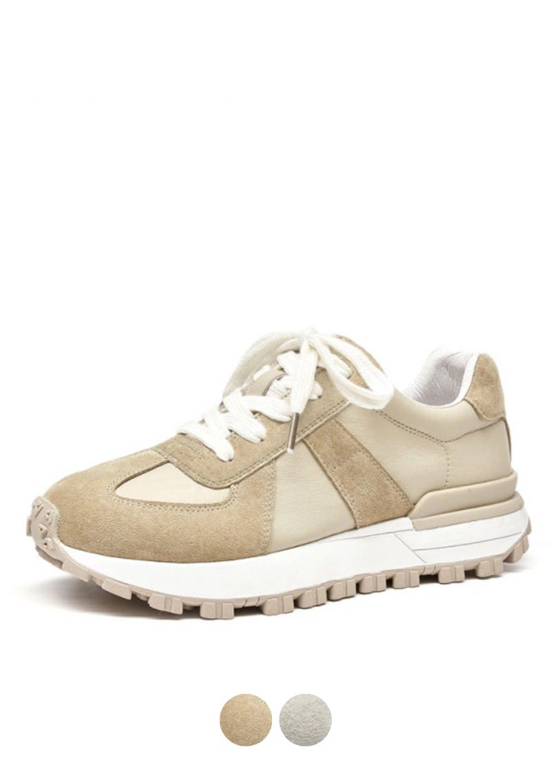 Buty Sportowe Damskie Panina Flat Leather Platform Sneaker
