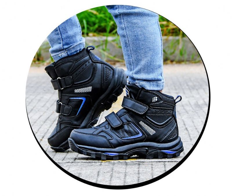 Buty Sportowe Welly Wysoki Top Chłopięcy - Czarny
