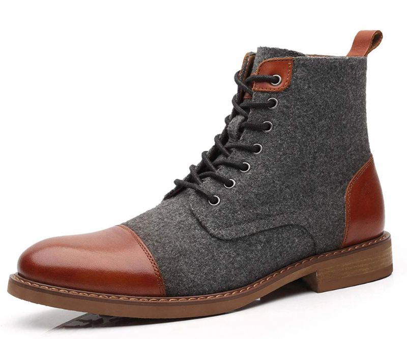 Buty Sznurowane Alex Męskie - Szary