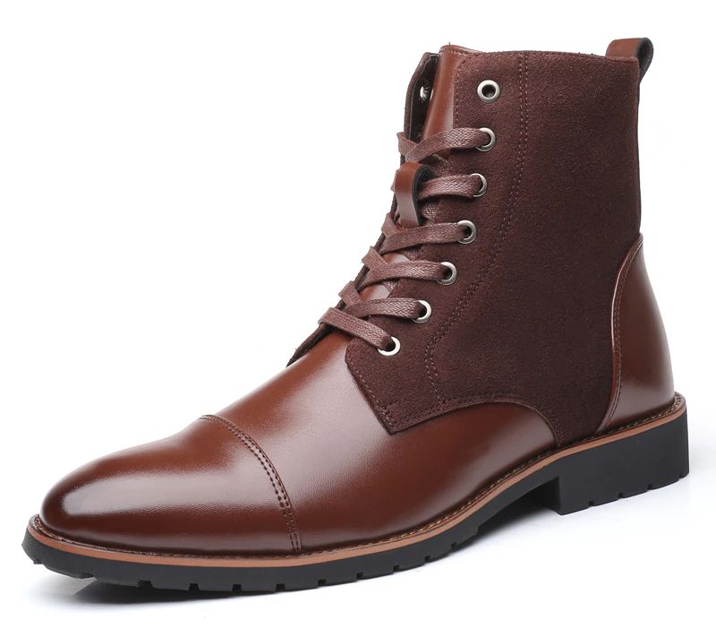 Buty Sznurowane Męskie Gutierrez - Brązowy