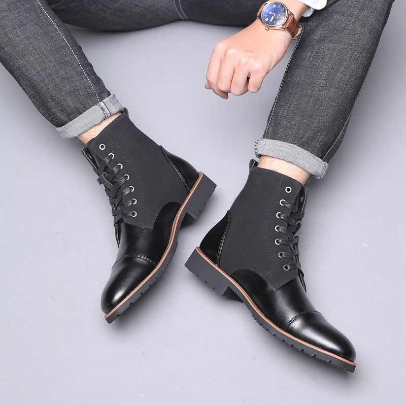 Buty Sznurowane Męskie Gutierrez - Brązowy