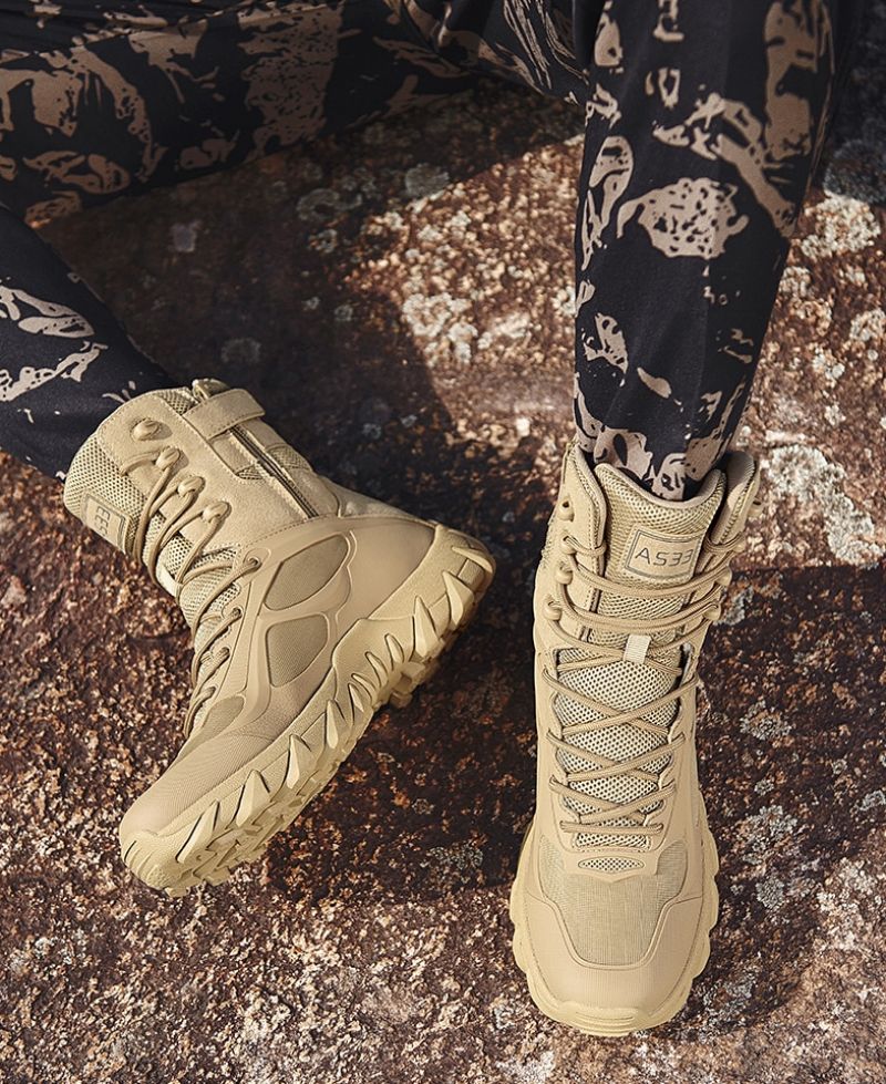 Buty Wojskowe Męskie Galanty - Piaskowy