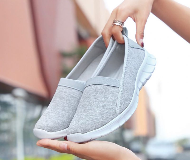 Buty Wsuwane Damskie Aldana - Szary