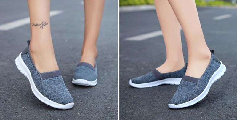 Buty Wsuwane Damskie Aldana - Szary