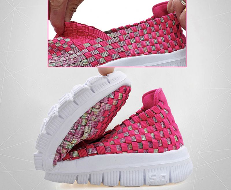 Buty Wsuwane Damskie Lobelia - Fioletoworóżowy łączony