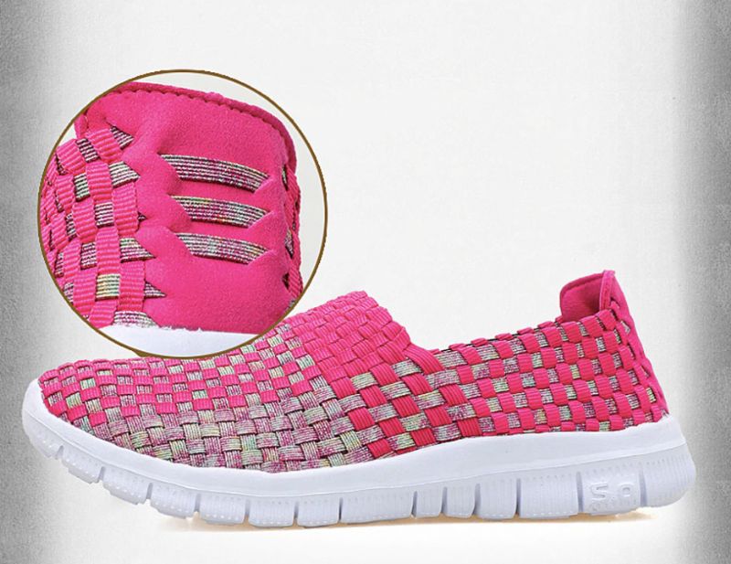 Buty Wsuwane Damskie Lobelia - Fioletoworóżowy łączony