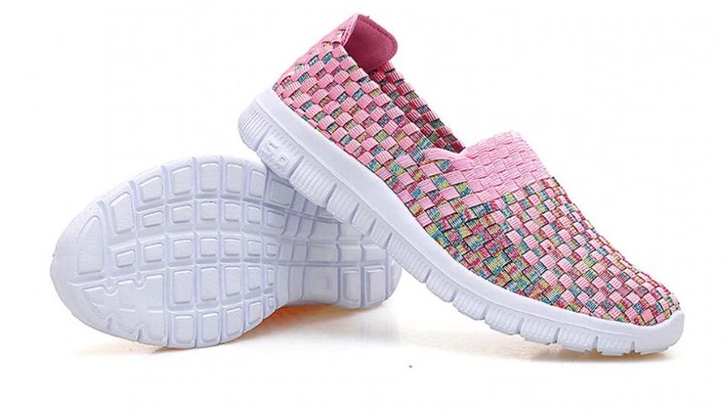 Buty Wsuwane Damskie Lobelia - Fioletoworóżowy łączony