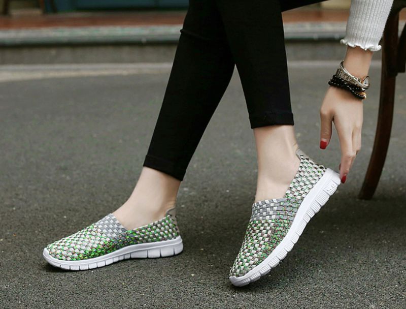Buty Wsuwane Damskie Lobelia - Fioletoworóżowy łączony