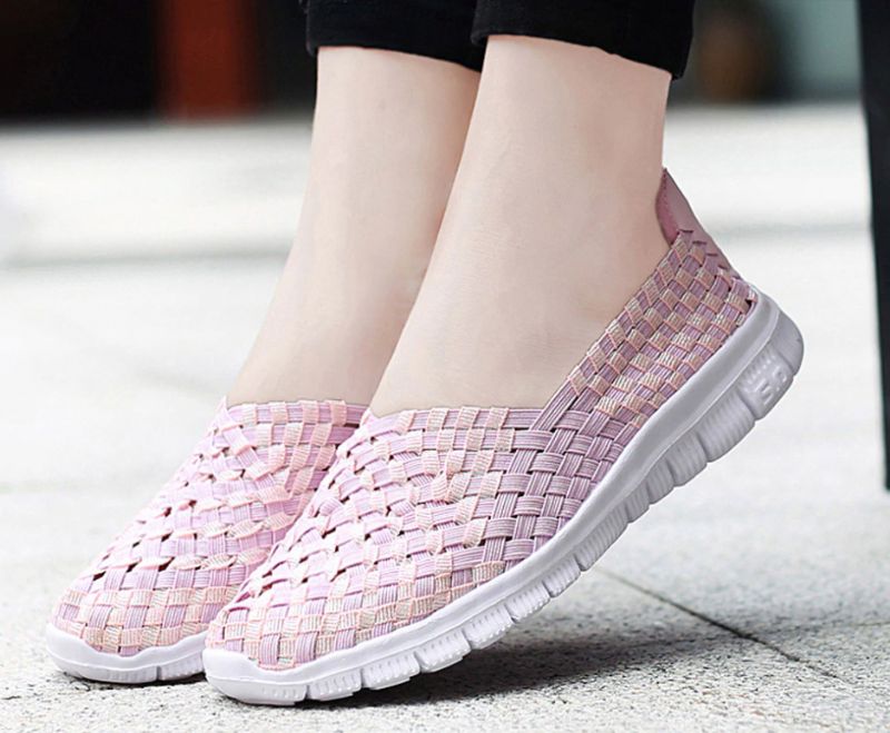 Buty Wsuwane Damskie Lobelia - Fioletoworóżowy łączony