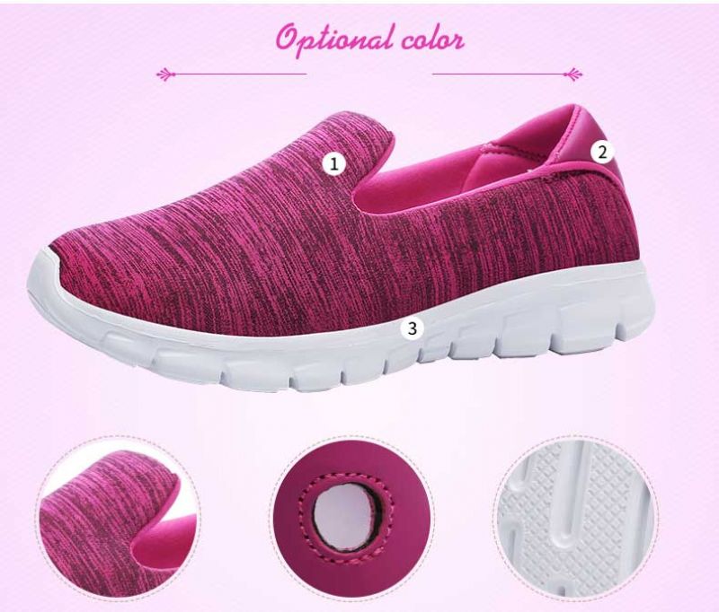 Buty Wsuwane Damskie Skyters - Różowy