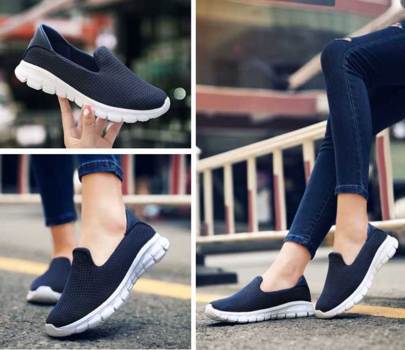 Buty Wsuwane Damskie Skyters - Różowy