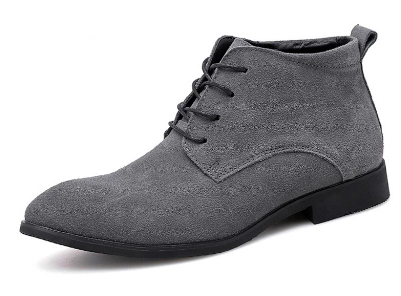 Buty Zamszowe Męskie Clettus - Szary