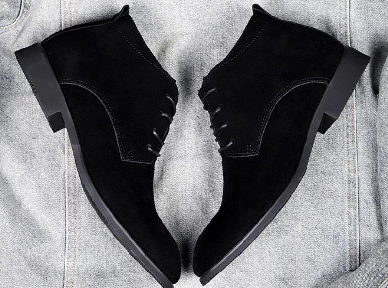 Buty Zamszowe Męskie Clettus - Szary