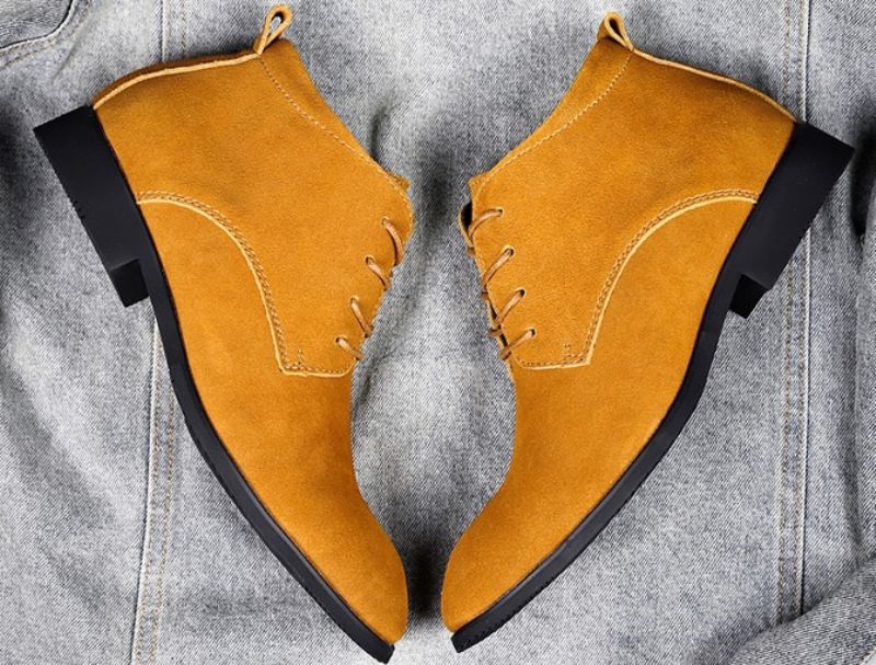 Buty Zamszowe Męskie Clettus - Szary
