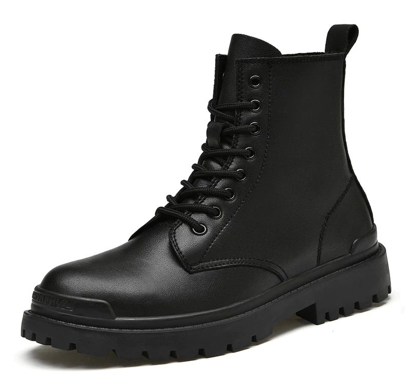 Buty Zimowe Męskie Carvajal - Czarne futro