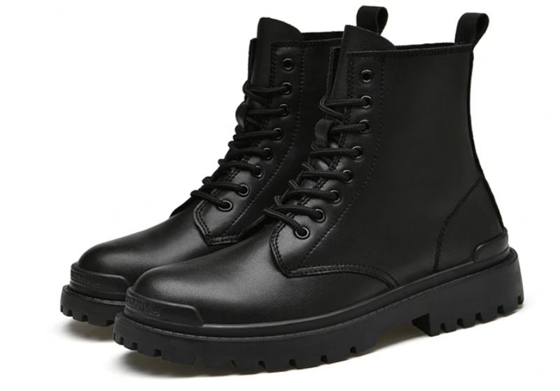 Buty Zimowe Męskie Carvajal - Czarne futro