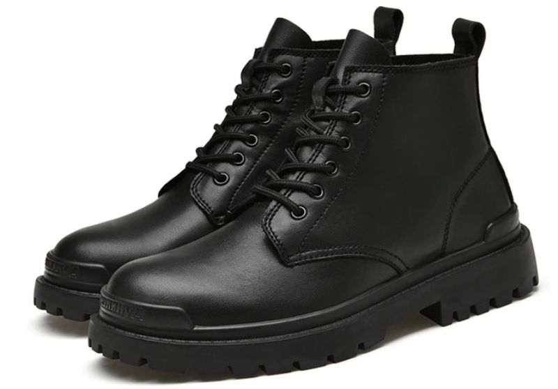 Buty Zimowe Męskie Carvajal - Czarne futro