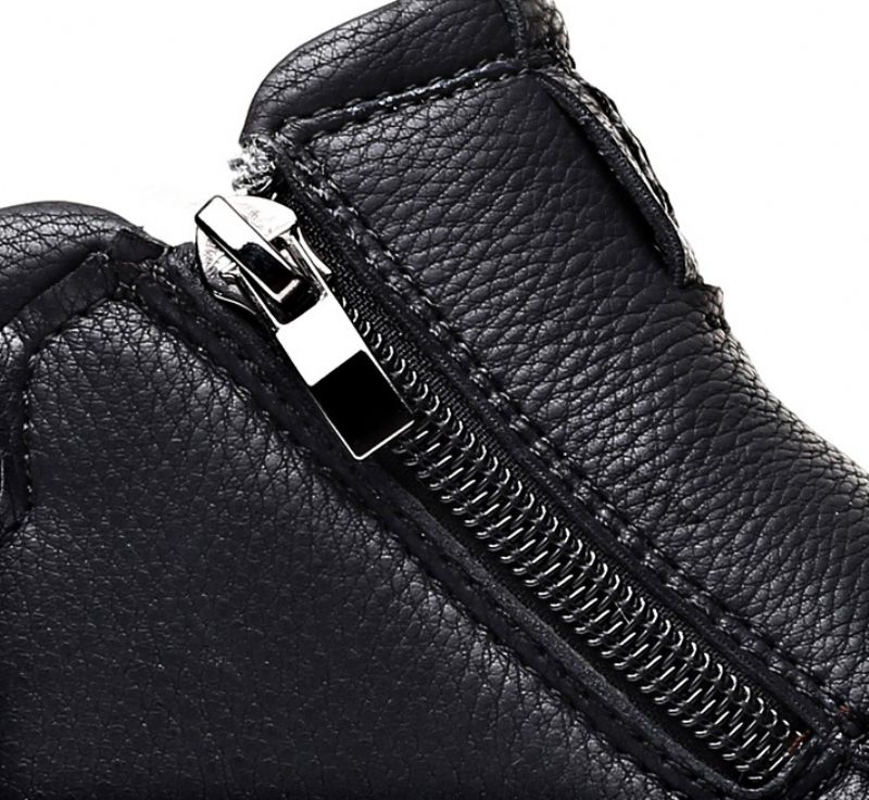 Buty Zimowe Męskie Chrono - Czarne futro