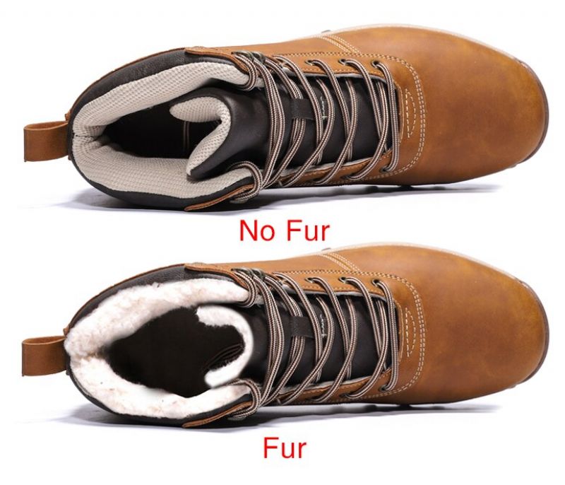 Buty Zimowe Męskie Kassady - Brązowy Futro