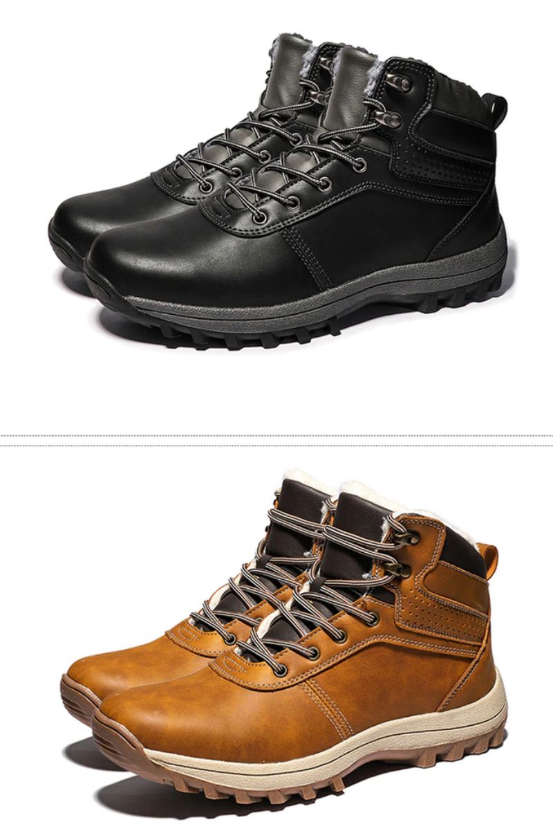 Buty Zimowe Męskie Kassady - Brązowy Futro