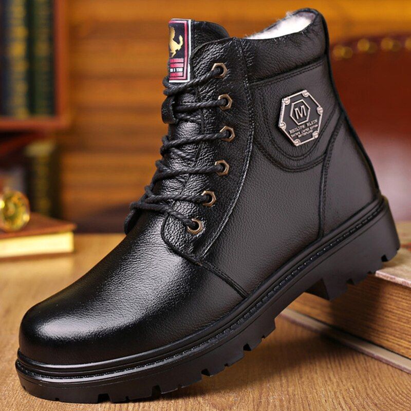 Buty Zimowe Męskie Persa - Czarny