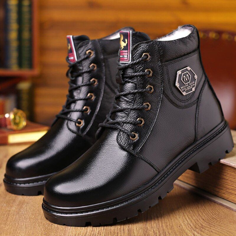 Buty Zimowe Męskie Persa - Czarny