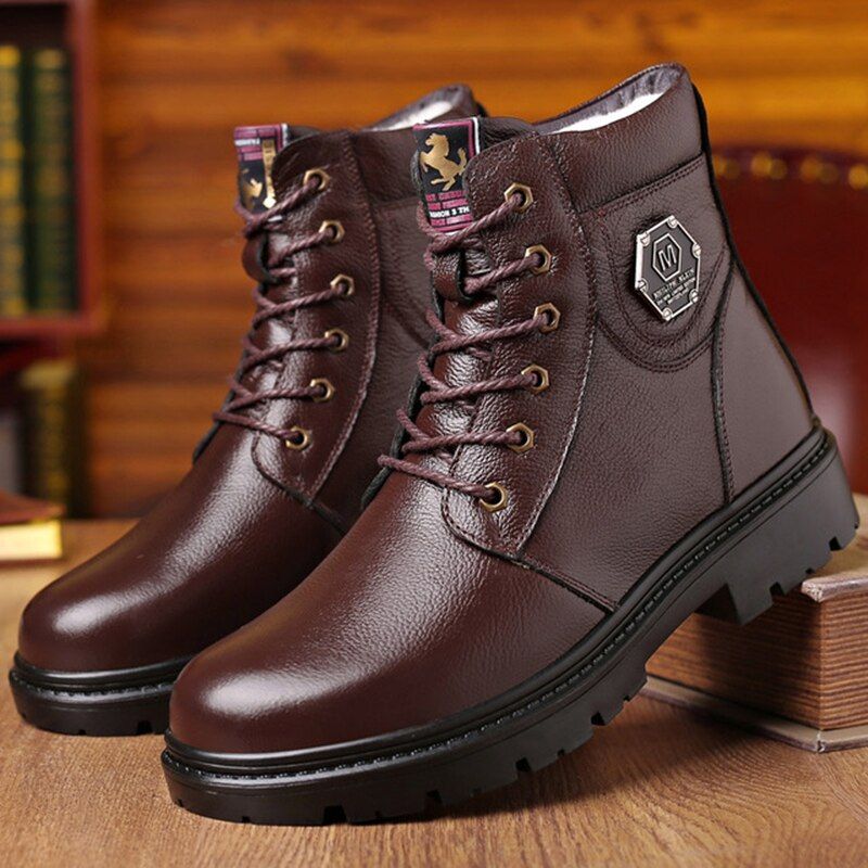 Buty Zimowe Męskie Persa - Czarny